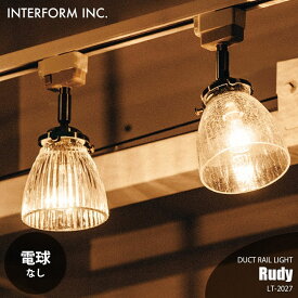 INTERFORM インターフォルム Rudy ルディ ダクトレールライト (電球なし) LT-2027 スポットライト ライティングレール専用 多灯 ダイニング照明 天井照明 LED対応 E17 〜60W×1
