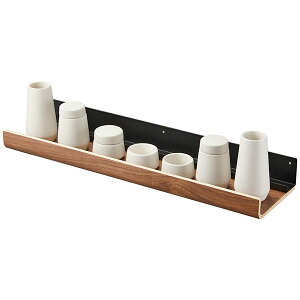 RIN リン (山崎実業) 石こうボード壁対応 神棚 神具セット Wall-Mounted Kamidana Set お供え 神棚 お祀り 神棚用祖霊舎 御霊舎 水玉 榊立 瓶子 白皿 神仏 お供え物 神撰