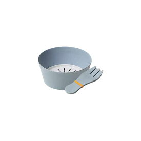 【セット販売】 ideaco イデアコ usumono salad bowl + serving cutlery SET ウスモノ サラボウル+サービングカトラリーセット すのこ付き 収納用巾着付き 食器 ボウル 取り分け用 スプーン フォーク セット 盛り付け 割れにくい アウトドア テーブルウェア