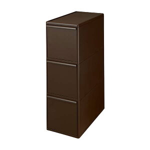 like-it ライクイット 分別引出しステーション ワイド3段 BW-3 (幅25.5cm) 分別ゴミ箱 3段 隙間利用 隙間設置 ごみ箱 日本製