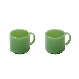 ideaco イデアコ Milk Glass mag cup (2pcs) ミルクガラス マグカップ(2個セット) 食器 アメリカ ヴィンテージ インテリア コップ スタッキング