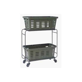 POST GENERAL ポストジェネラル IRON WAGON with HEAVY DUTY BASKET LONG アイアンワゴン ウィズ ヘビーデューティーバスケット ロング 98205 (セット) キャスター付き 隙間収納 収納ワゴン ビンテージ加工 ハンドメイド