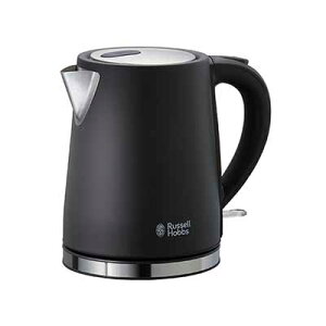 Russell Hobbs ラッセルホブス Basic Kettle ベーシックケトル 7013JP 7013JP-BK 電気ケトル 1.0L 大容量 大口径 空焚き防止機能 オートオフ機能 ワンタッチ蓋 湯沸かし器 電気やかん