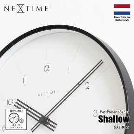 NEXTIME ネクスタイム Shallow シャロー NXT-J055 掛時計 掛け時計 ウォールクロック 壁掛け時計 スイープムーブメント スイープセコンド 音がしない