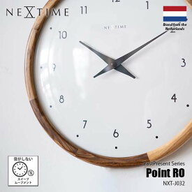 NEXTIME ネクスタイム PastPresent Series Point RO ポイント ラウンド (掛時計/スイープムーブメント) NXT-J032 掛け時計 壁掛け時計 スイープセコンド 音がしない 日本メーカー製ムーブメント