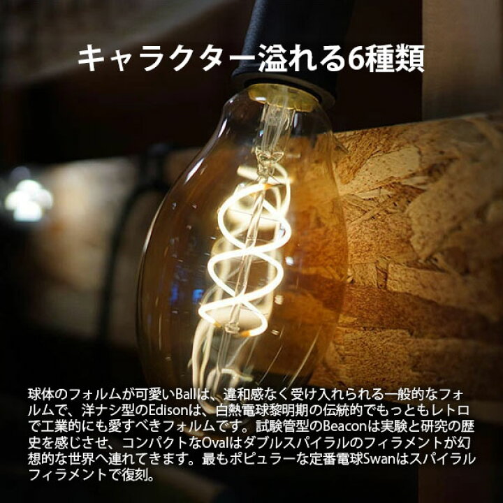 楽天市場】SWAN スワン電器 LED SWAN bulb VF EDISON LEDスワンバルブ 