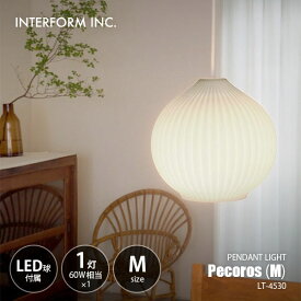 INTERFORM インターフォルム Pecoros (M) ペコロス M ペンダントライト (LED球付属) LT-4530 / ペンダントランプ 吊下げ照明 天井照明 白熱球対応 E26 60W相当×1灯