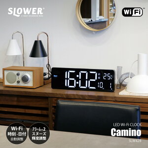 y10{\z SLOWER XE[ LED Wi-Fi CLOCK Camino LED Wi-FiNbN J~[m SLW428 / LANڑ  fW^v j\ \ R XgbvEHb` JEg