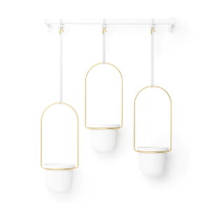 Umbra Au gt[ nLOv^[ TRIFLORA 3 HANGING PLANTERS & ROD v^[ ϗtA A ǖ ݂艺