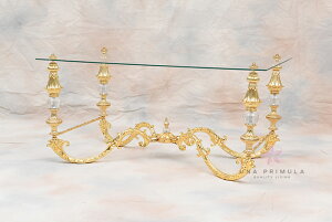 �C�^���A�� �K���X�Z���^�[�e�[�u���@�p�@Brass + Glass�@FC-2754T