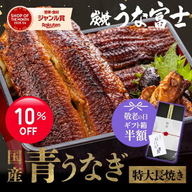 【割引サーチ&P5倍】特大青うなぎ 国産 長焼き 《当店人気商品》 1尾 2尾 3尾 父の日 タレ・山椒付 蒲焼 鰻 青うなぎ 二ホンウナギ 特大 肉厚 地焼き プレゼント グルメ お取り寄せ 名古屋 お中元 丑の日 unagi【炭焼 うな富士】