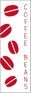 のぼり旗【COFFEE BEANS(コーヒー豆)】寸法60×180 丈夫で長持ち【四辺標準縫製】のぼり旗 送料無料【3枚以上で】のぼり旗 オリジナル/文字変更可/条件付き送料無料
