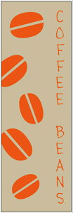 のぼり旗【COFFEE BEANS(コーヒー豆)】寸法60×180 丈夫で長持ち【四辺標準縫製】のぼり旗 送料無料【3枚以上で】のぼり旗 オリジナル/文字変更可/条件付き送料無料