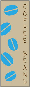 のぼり旗【COFFEE BEANS(コーヒー豆)】寸法60×180 丈夫で長持ち【四辺標準縫製】のぼり旗 送料無料【3枚以上で】のぼり旗 オリジナル/文字変更可/条件付き送料無料