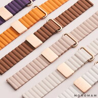 【ベルト幅 18mm/20mm】 スマートウォッチ ベルト マグネット レザー バンド 替え 軽量 くすみカラー か…