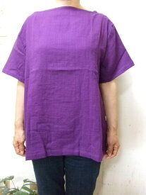 ・【5L】スラブダブルガーゼ・ボートネック半袖Tシャツ(16色)