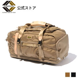 AS2OV アッソブ EXCLUSIVE BALLISTIC NYLON - 2WAY BOSTON BAG GOLF SERIES ボストン バックパック リュック ゴルフシリーズ ゴルフ用品 キャディ ラウンド カバン バッグ 収納 大 2層 ポケット シューズ 服 汚れにくい 日常 普段 スポーツ 革 高級 BLACK KHAKI 152206