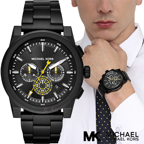 マイケルコース 時計 メンズ マイケルコース 腕時計 MK8600 インポート 誕生日 ギフト プレゼント 彼氏 シルバー ブラック 海外取寄せ 送料無料