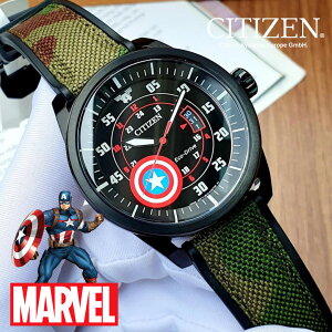 CITIZEN V`Y MARVEL }[x R{EHb` LveAJf Captain Americaf GRhCu V`Y rv EHb` Y tA COf \[[v CITIZEN ECO DRIVE AW1