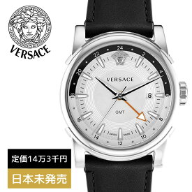 ［定価14万3千円］［期間限定超SALE開催中］［スイスメイド］［日本未発売］［VERSACE］ヴェルサーチ 時計 ヴェルサーチ 腕時計 メンズ モデル 42mm GMT Vintage Men's Watch 5ATM 送料無料［VERSACE US正規品］