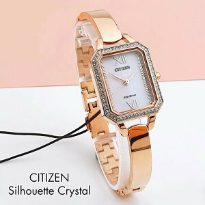 m{ COtAfnm󏭁nmԌZ[nV`Y v fB[X V`Y rv fB[X GRhCu CITIZEN Silhouette Crystal Eco-Drive Silver Dial Ladies Watch EM0980-50A EM09