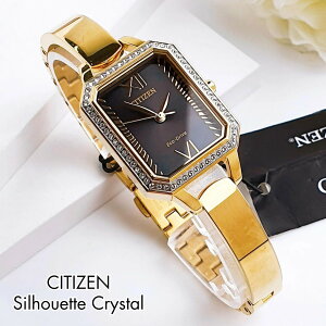 m{ COtAfnm󏭁nmԌZ[nV`Y v fB[X V`Y rv fB[X GRhCu CITIZEN Silhouette Crystal Eco-Drive Silver Dial Ladies Watch EM0980-50A EM09
