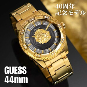 �m���{�������nGUESS �Q�X ���v �����Y �Q�X �r���v �����Y �g�����h ���O�W���A���[ �E�H�b�` �S�[���h 44mm GW0783G1 GUESS Mens Gold Tone Analog Watch ��������