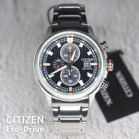 ［日本未発売］CITIZEN シチズン Eco-Drive エコドライブ 腕時計 時計 メンズ 防水 ソーラー アナログ クロノグラフ ステンレス メタル シルバー ブラック CA0730-85E 逆輸入 海外モデル 送料無料