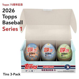 �m1�ʂ�����z���f�[�p������2���m��n2026 Topps Baseball Series 1 Tins 3-Pack 2026 �g�b�v�X �x�[�X�{�[�� �V���[�Y1 Tins 3-Pack �V�i ��������