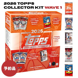 �y�\��i�z2026 Topps Collector Kit - Wave 1 �g�b�v�X �R���N�^�[�L�b�g �E�F�[�u1 MLB & NBA ���� �g���[�f�B���O�J�[�h �Z�b�g�i��p�o�C���_�[�E�}�O�z�E�X���[�u�E�g�b�v���[�_�[�t�j ��J�ĕ� �N