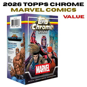 2026 Topps Chrome Marvel Comics Value Box �}�[�x�� �R�~�b�N�X �g�b�v�X �N���[�� �o�����[�{�b�N�X �g���[�f�B���O�J�[�h �g���J 1�{�b�N�X 8�p�b�N���� �X�p�C�_�[�}�� �t�@���^�X�e�B�b�N�E�t�H�[ 