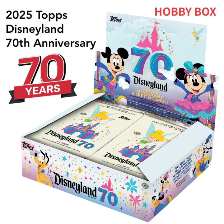 楽天市場】22025 Topps ディズニーランド 70周年記念 ホビーボックス 