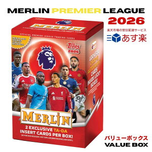 2026 Merlin Premier League Football Value Box �}�[���� �v���~�A���[�O �T�b�J�[ �J�[�h �o�����[�{�b�N�X�y1�{�b�N�X�F7�p�b�N���z���� �g���[�f�B���O�J�[�h Topps �M���P���X ���[�L�[ �C���T�[�g �p