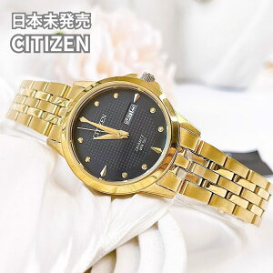 m{nmtACOfnmCOV`YnV`Y v fB[X V`Y rv fB[X NH[c EHb` CITIZEN Quartz Black Dial Gold-tone Ladies Watch 27.5mm S[h ub
