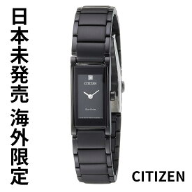 ［日本未発売］［逆輸入海外モデル］［海外CITIZEN］シチズン 時計 レディース シチズン 腕時計 レディース エコドライブ ブラック CITIZEN Axiom Diamond Black Dial Ladies Watch EG7055-51E 海外取寄せ 送料無料