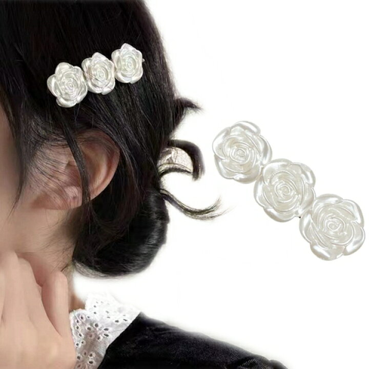 楽天市場】ヘアクリップ ヘアピン はなクリップ ピン レディース 