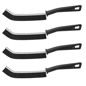 geneX 隙間掃除ブラシ 4本入り 隙間クリーナー 掃除ブラシ 隙間 ハードタイプ 溝ブラシ 届きにくい細かな場所まで掃除に 小型 細い 目地ブラシ サッシ 台所 排水口や蛇口まわり・便器・床溝