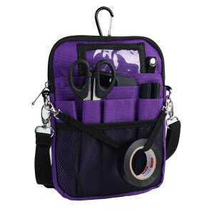 多機能 ウエストポーチ ナースポーチ ウエストバッグ 仕事用 3way ショルダー 腰 マチ付き 文房具 小物入れ 大容量 作業用 業務用 看護 介護 保育 腰袋 工具入れ ベルト付き 撥水 防傷加工