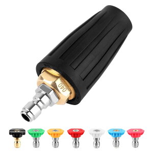 REMDY 高圧洗浄機 ターボ ノズル 圧力洗浄機 汎用 1/4 インチ 圧力 接続 回転ノズル クイックコネクト 4000PSI