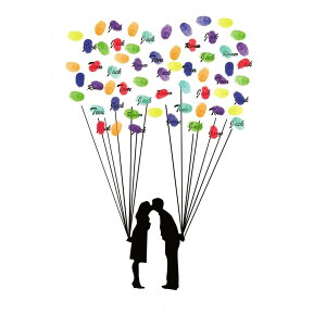 XPデザイン ウェディングツリー 結婚式 指紋ツリー 拇印 署名 アート ゲストブック ウェルカムボード