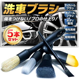 洗車ブラシ 5種類 5本セット ボディ ホイール 筆 隙間 タイヤブラシ ディテールブラシ ホイールブラシ 洗車 バイク 洗車グッズ 洗車用品 洗車用クリーナー 支援工房 Safewings
