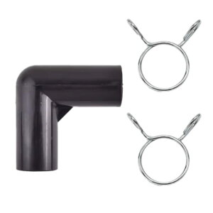 PLEAVIT L字型接続ゴムホース 金具付 接続アダプター エアーポンプ 浄化槽 水槽 ジョイント 継手