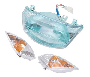 ヤマハ 用 ヘッドライト ブルーレンズ ウインカー セット assy JOG ジョグZR SA16J SA36J SA39J リモコンジョグ ジョグ デラックス ZR エボ2 SA55J SA57J 等 汎用 社外品
