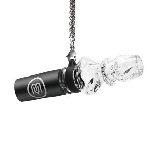 YIMI HOOKAH イミフーカ シーシャ用ガラスクリアマウスピース ステンレスストラップ 付属 専用ケース付き 初めてのマイマウスピースに 水たばこ スタイリッシュ