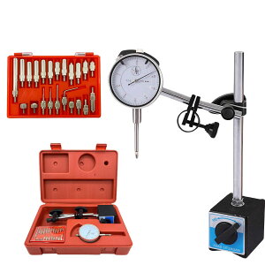 WARMTOOL ダイヤルインジケーター ダイヤルゲージ 22種アダプター 0.01mm/10mm