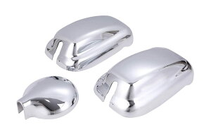 ブルーテック キャンター ミラーカバー 3点 セット メッキ 三菱 ふそう 平成22年11月〜 アンダ ーミラー カバー 付き 汎用 社外品 外装 用品 トラック 外装 カスタム パーツ