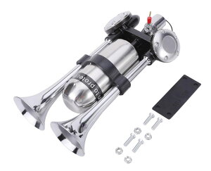 12V 24V兼用 2連 エアーホーン ヤンキーホーン エコーホーン 新幹線ホーン 500db 車用ホーン スピーカー キット エアホーン トラック オフロード車 ボート 船 オートバイ 等 汎用品