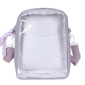 [ハルジオ] 推しぬいポーチ ぬいぐるみ 持ち運び ポーチ ぬいポーチ 推し活バッグ 推し活ポーチ 痛バッグ ショルダー 痛バ ミニ ぬいぐるみポーチ 20cm 黒 白 紫 ピンク 推し活 推し バッグ ぬい 透明 クリア シンプル おしゃれ かわいい