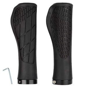 sakurawing 汎用 グリップ ハンドル 自転車 クロスバイク マウンテンバイク エルゴ 人間工学 滑り止め ショック吸収 左右セット