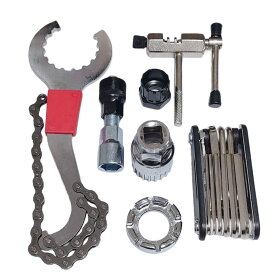 FUKUMIDO 自転車用 工具セット マルチ ツール 六角レンチ 工具 修理キット チェーンカッター ボトムブラケット スプロケット